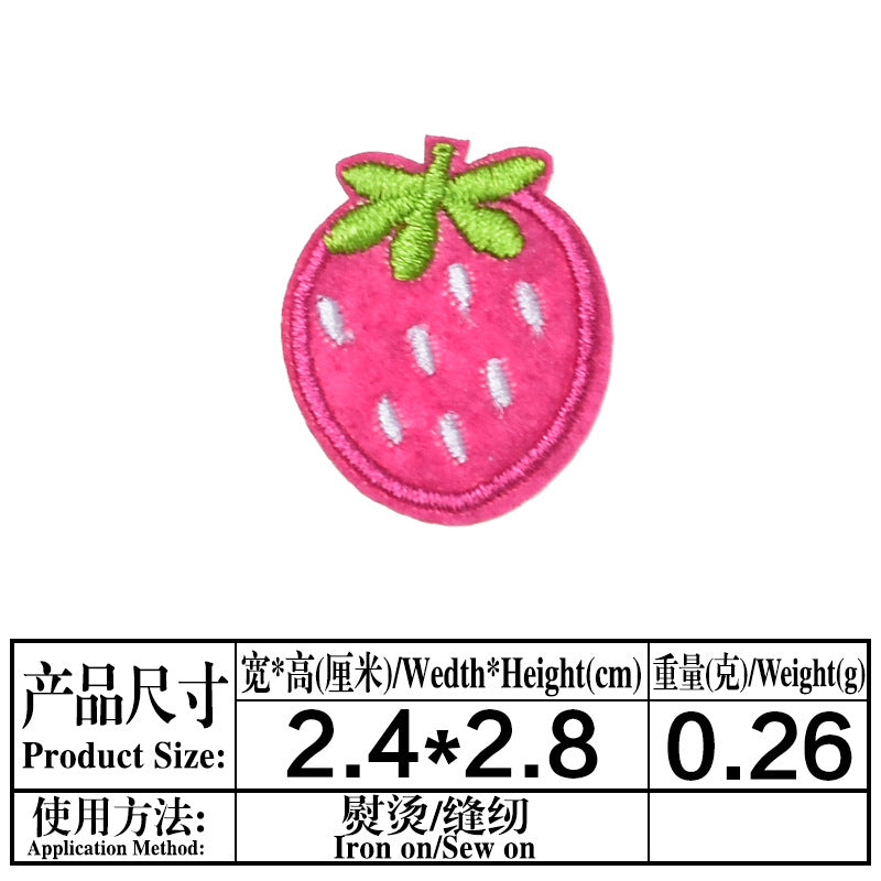 Wholesale Fruit flower  strawberry  pineapple embroidery patch